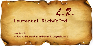Laurentzi Richárd névjegykártya