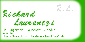 richard laurentzi business card