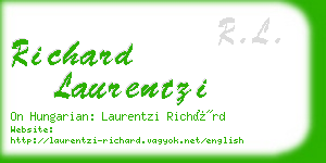richard laurentzi business card